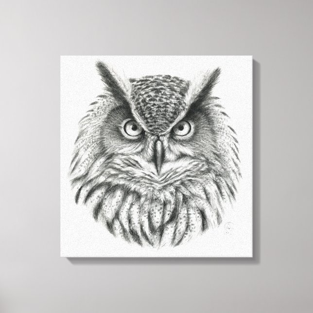 Eagle Owl by Svetlana Ledneva-Schukina G046 Canvas Print (Front)