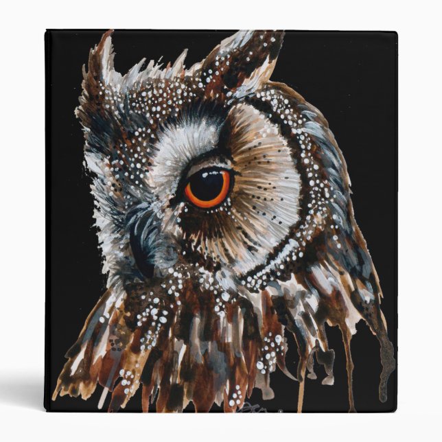 Eagle Owl_Cute Owl Throw Blanket| Cute gift idea Binder (Front)
