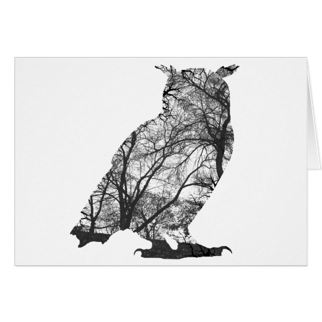 Eagle owl forest trees (Front Horizontal)