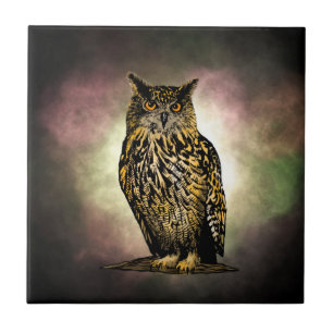 Eagle owl tile