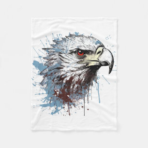 Eagle painting fleece blanket