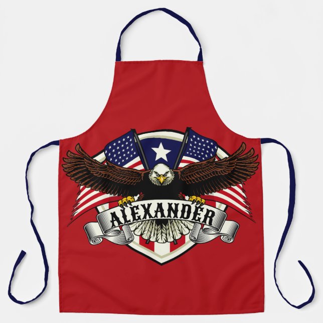 Eagle Patriotic Patch Apron (Front)