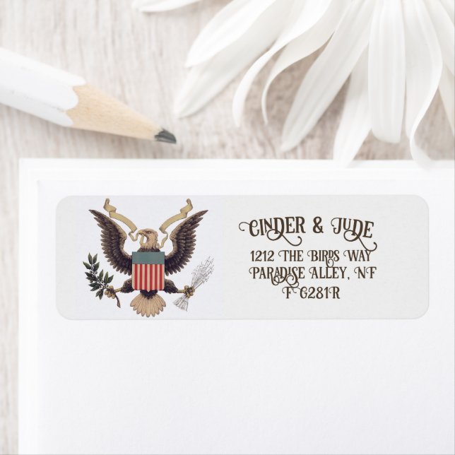 Eagle Personalized Customize Return Address Label (Insitu)