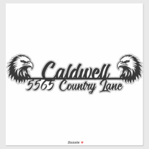 Eagle Personalized Mailbox Address Sticker