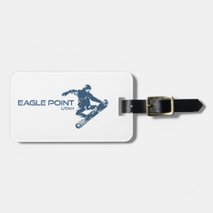 Eagle Point Resort Utah Snowboarder Luggage Tag