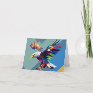 Eagle pop art thank you card