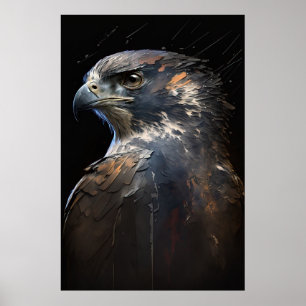 Eagle Portrait Animal Nature Wildlife Painting Art Poster
