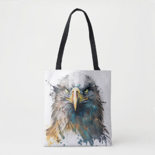 Eagle Portrait Animal Painting Wildlife Outdoors Tote Bag