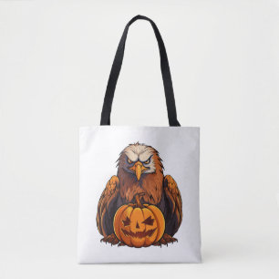 Eagle Pumpkin Lazy Halloween Party Costume Kids Tote Bag
