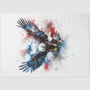 Eagle Red White Blue Decoupage Tissue Paper
