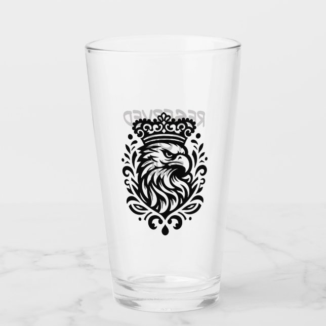 Eagle | RESERVED | Personalized 16oz Libbey Pint  Glass (Front)