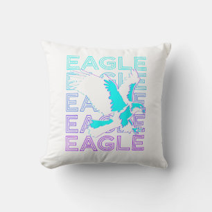 Eagle Retro Throw Pillow
