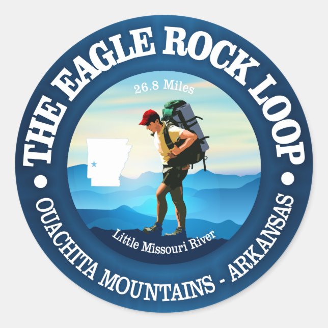Eagle Rock Loop Trail Classic Round Sticker (Front)