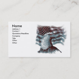 Eagle rouge - cartes de visite patriotiques