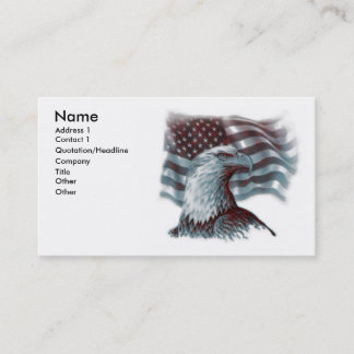 Eagle rouge - cartes de visite patriotiques