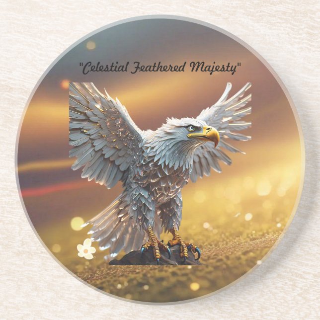 "Eagle’s Celestial Crystal Glow" Coaster (Front)
