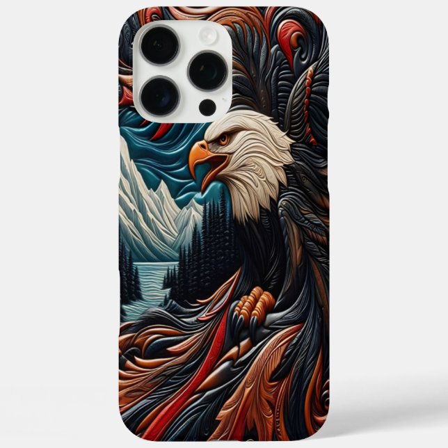 Eagle Scenic Leather-looking Artwork Case-Mate iPhone Case (Back)