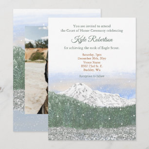 Eagle Scout, Court of Honor, Mt. Rainier Invitation