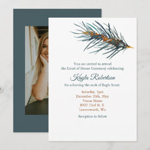 Eagle Scout, Court of Honor, Pine Needles Invitation