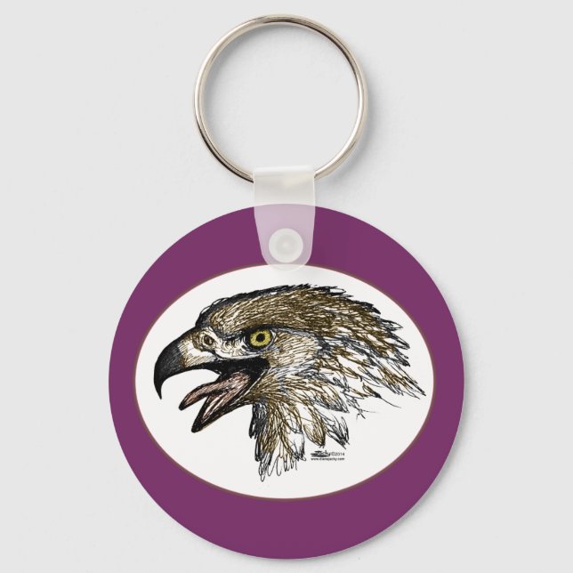 Eagle Screaming Keychain (Front)