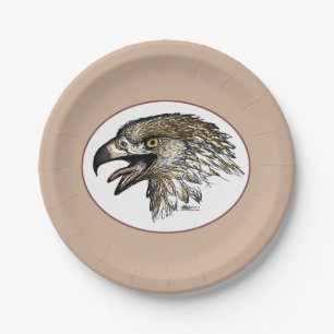 Eagle Screaming Paper Plate