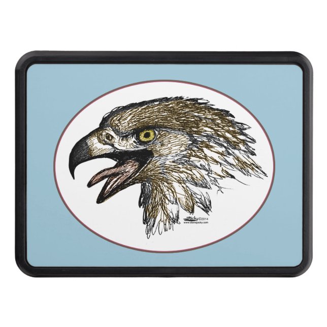 Eagle Screaming Trailer Hitch Cover (Front)