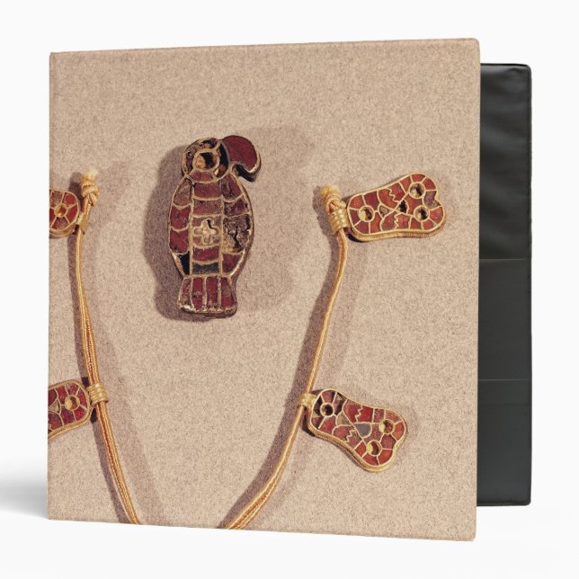 Eagle-shaped brooch and a necklace binder (Front/Inside)