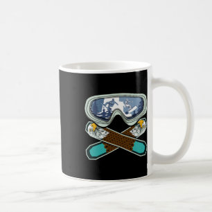 Eagle Snowboarder Snowboarding Goggles Retro Snowb Coffee Mug