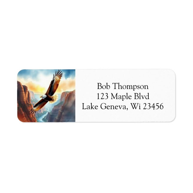Eagle Soaring over Canyon (Front)