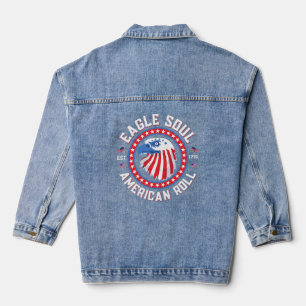 Eagle Soul American Roll 4th of July Celebration Denim Jacket
