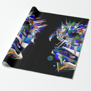 eagle splash paint wrapping paper