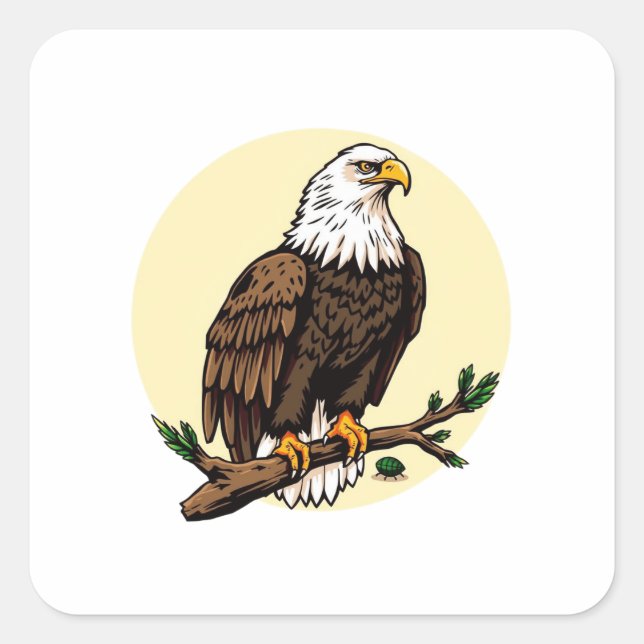 Eagle Square Sticker (Front)