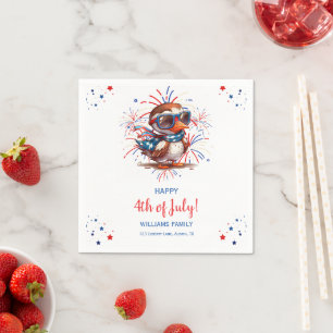 Eagle Summer Party Patriotic USA 4th of July Napkin
