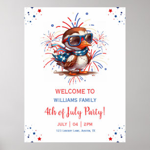 Eagle Summer Party Patriotic USA 4th of July Poster
