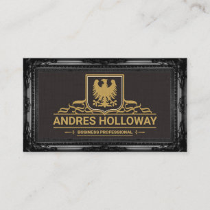 Eagle Symbol   Ornate   Antique Border Business Card