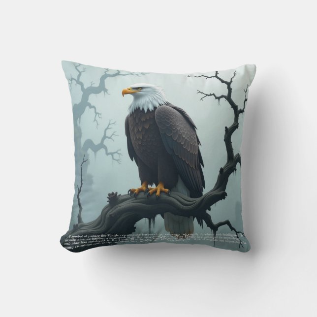 Eagle Symbolism  Throw Pillow (Front)