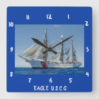 Eagle Tall Ship Wall Clock