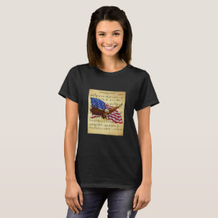 Eagle ~ US Flag ~ Star Spangled Banner Sheet Music T-Shirt