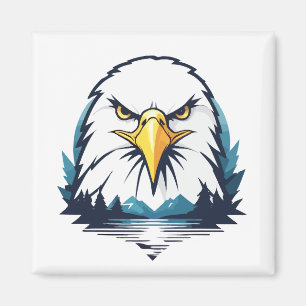 Eagle Vector Art Animal Modern Urban City Graphic Magnet