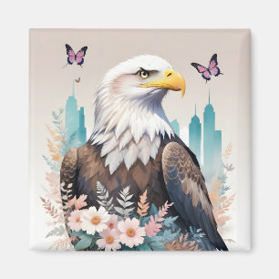 Eagle Vintage Animal Nature Environment City Art Magnet