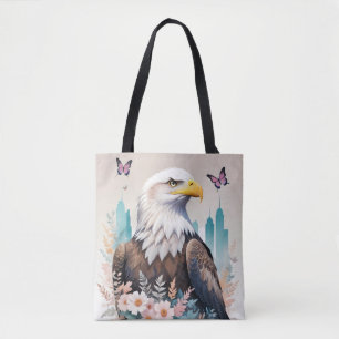 Eagle Vintage Animal Nature Environment City Art Tote Bag