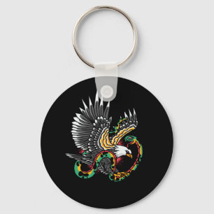 Eagle vs Snake Tattoo Design Keychain