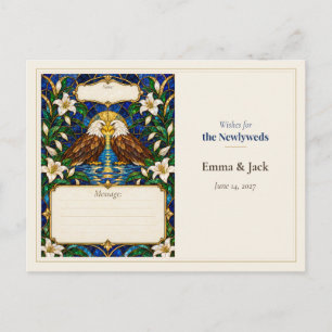 Eagle Wedding Guest Book Wishes Postcard
