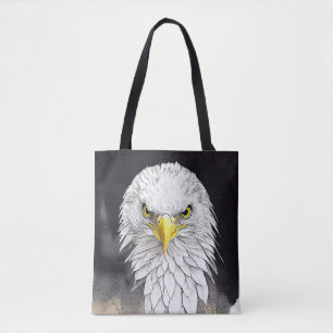 Eagle Wild Animal Nature Watercolor Art Painting Tote Bag