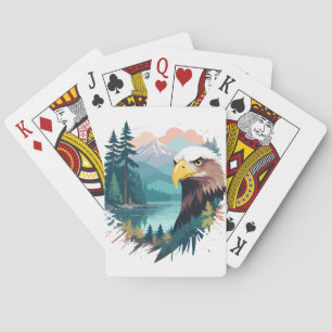 Eagle Wildlife Animal Nature Outdoors Wilderness Playing Cards