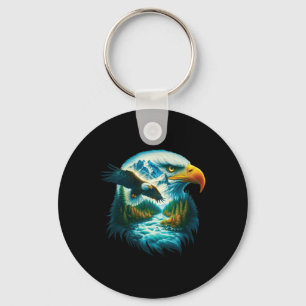Eagle Wildlife Hiking Nature Outdoor Mountains For Keychain