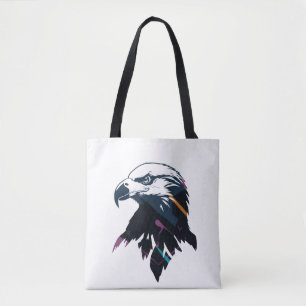 Eagle Wildlife Nature Illustration Silhouette Fly Tote Bag