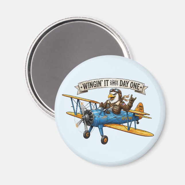 Eagle Winging It Magnet (Front/Back)