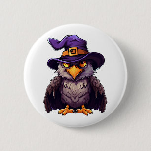 Eagle Witch Hat Funny Halloween Costume for Kids 2 Inch Round Button