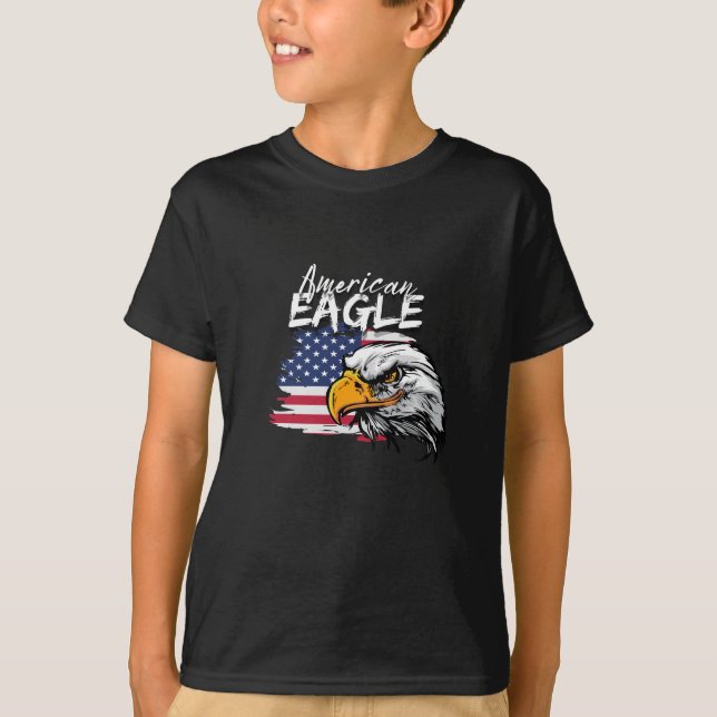 Eagle with American Flag T-Shirt (Front)